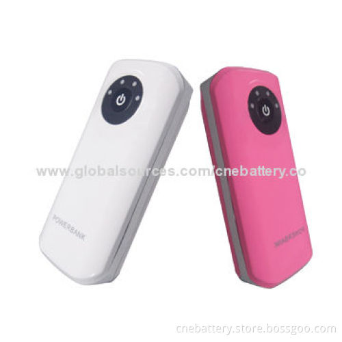 Portable Power Banks for Mobile Phones with Double USB, 5,200mAh High-capacity, CE, UL MarksNew